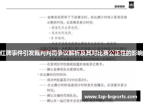 红牌事件引发裁判判罚争议解析及其对比赛公正性的影响